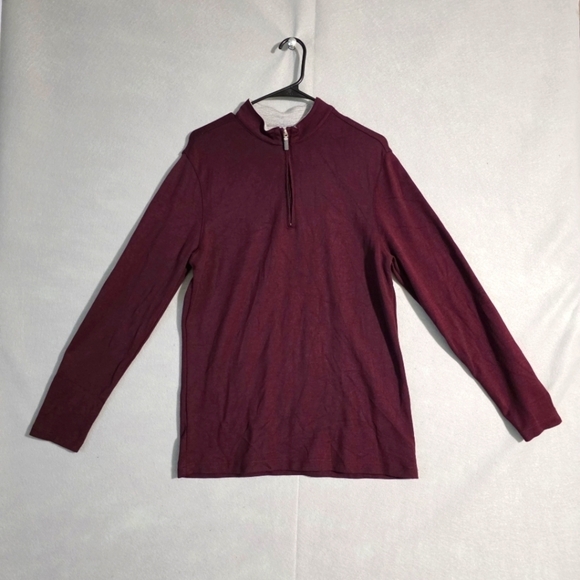 Mizzen+Main Other - Mizzen & Main Mens 1/4 Zip Burgundy Heather Proflex Pullover Size Medium